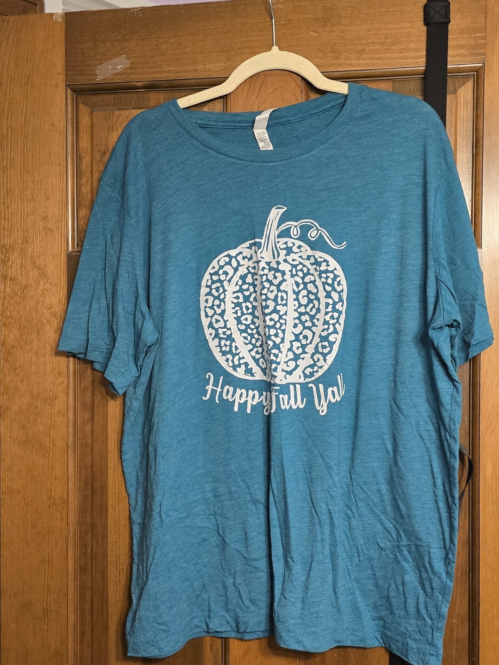 Teal Graphic Tee "Happy Fall Y'all"